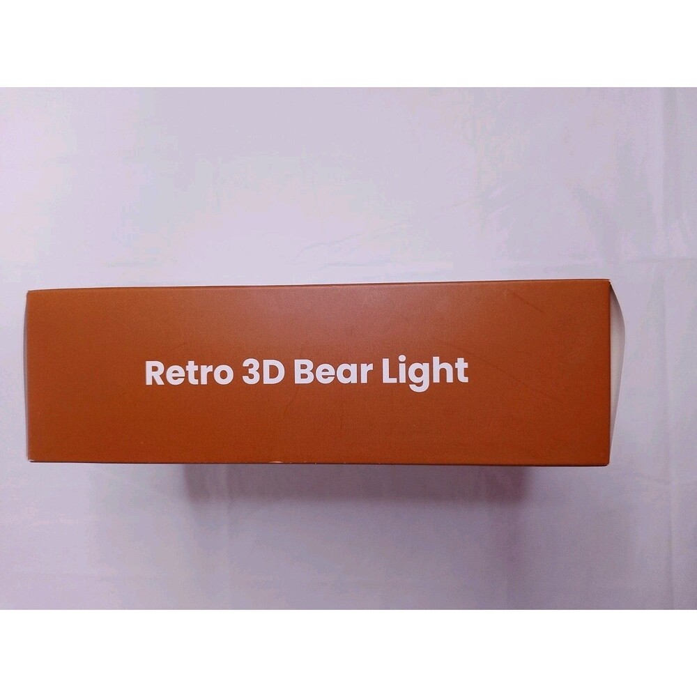 Retro 3D Bear Light LED Night Lamp USB Desktop Decor Cozy Glow Acrylic - Picture 5 of 5